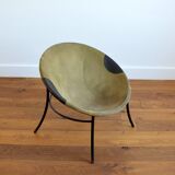 Circle chair in vintage suede 1960s