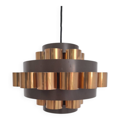Suspension danoise en cuivre Werner Schou 1970s