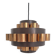 Danish copper suspension light by Werner Schou, 1970s.