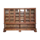 Solid wood display cabinet.