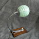 Lampe de table ou bureau verre et bois vintage
