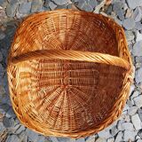 Wicker wood basket