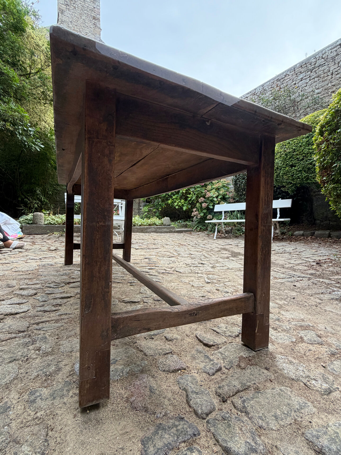 Old Normandy farmhouse table in solid wood – 19th / early 20th century