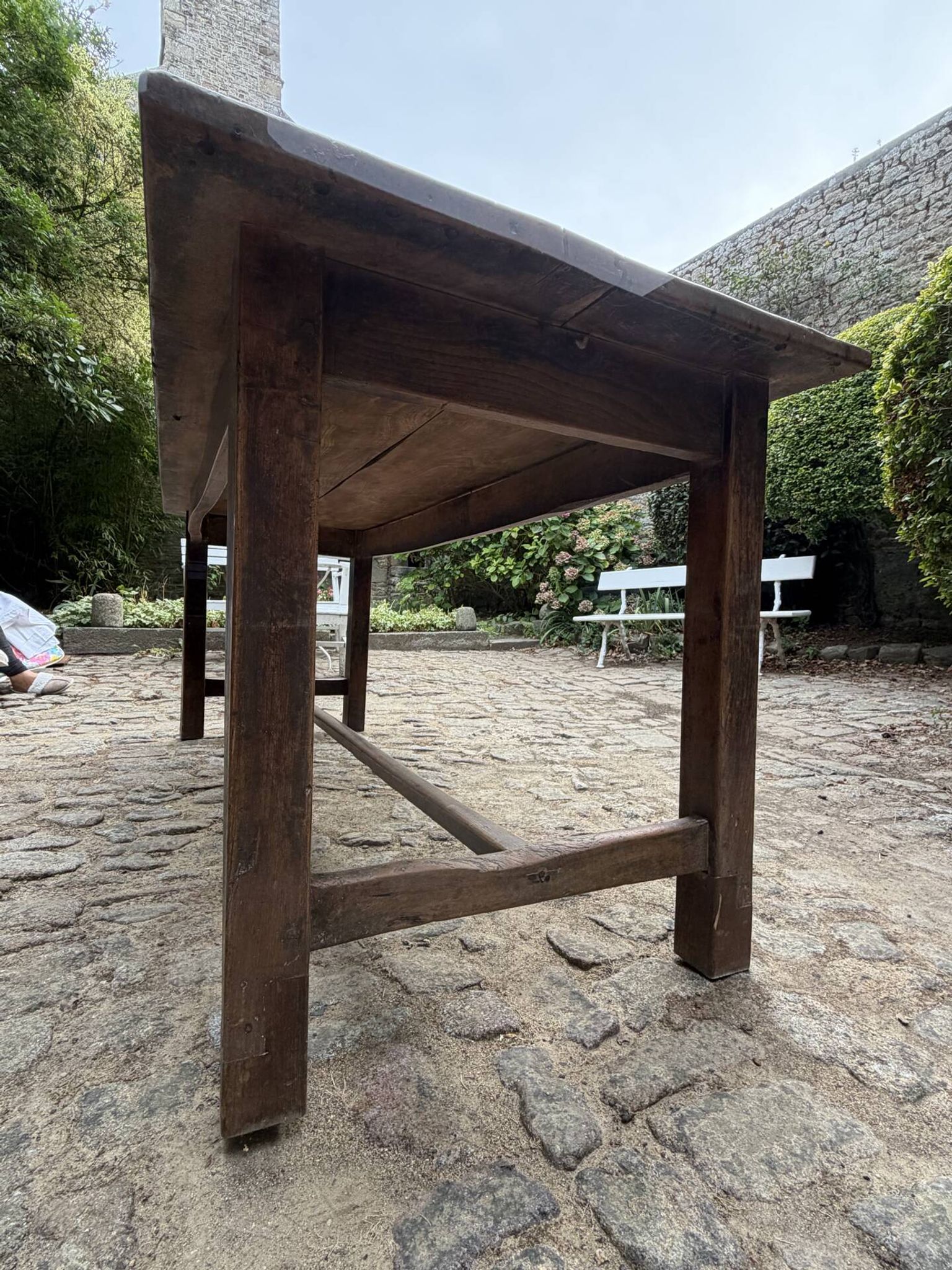 Old Normandy farmhouse table in solid wood – 19th / early 20th century