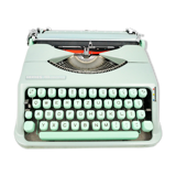 Hermes Baby green lime typewriter revised new ribbon