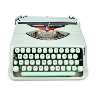 Hermes Baby green lime typewriter revised new ribbon