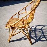 Four rattan chairs