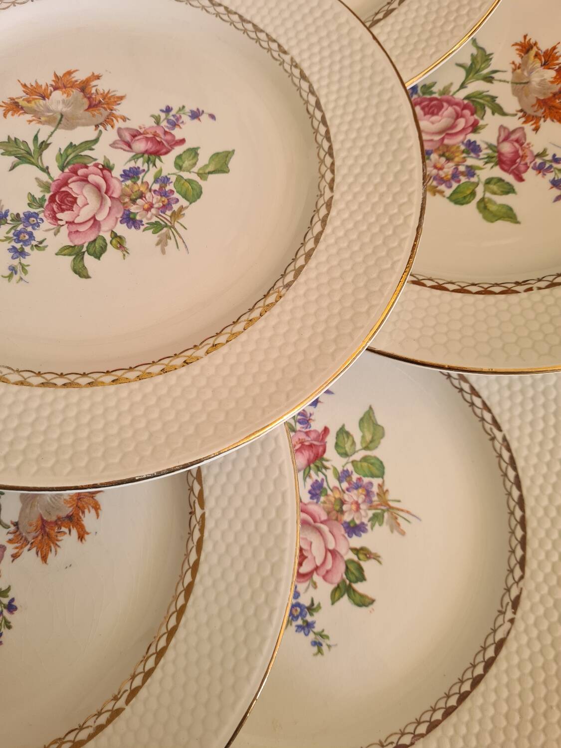 Amandinoise flowered dinner plates