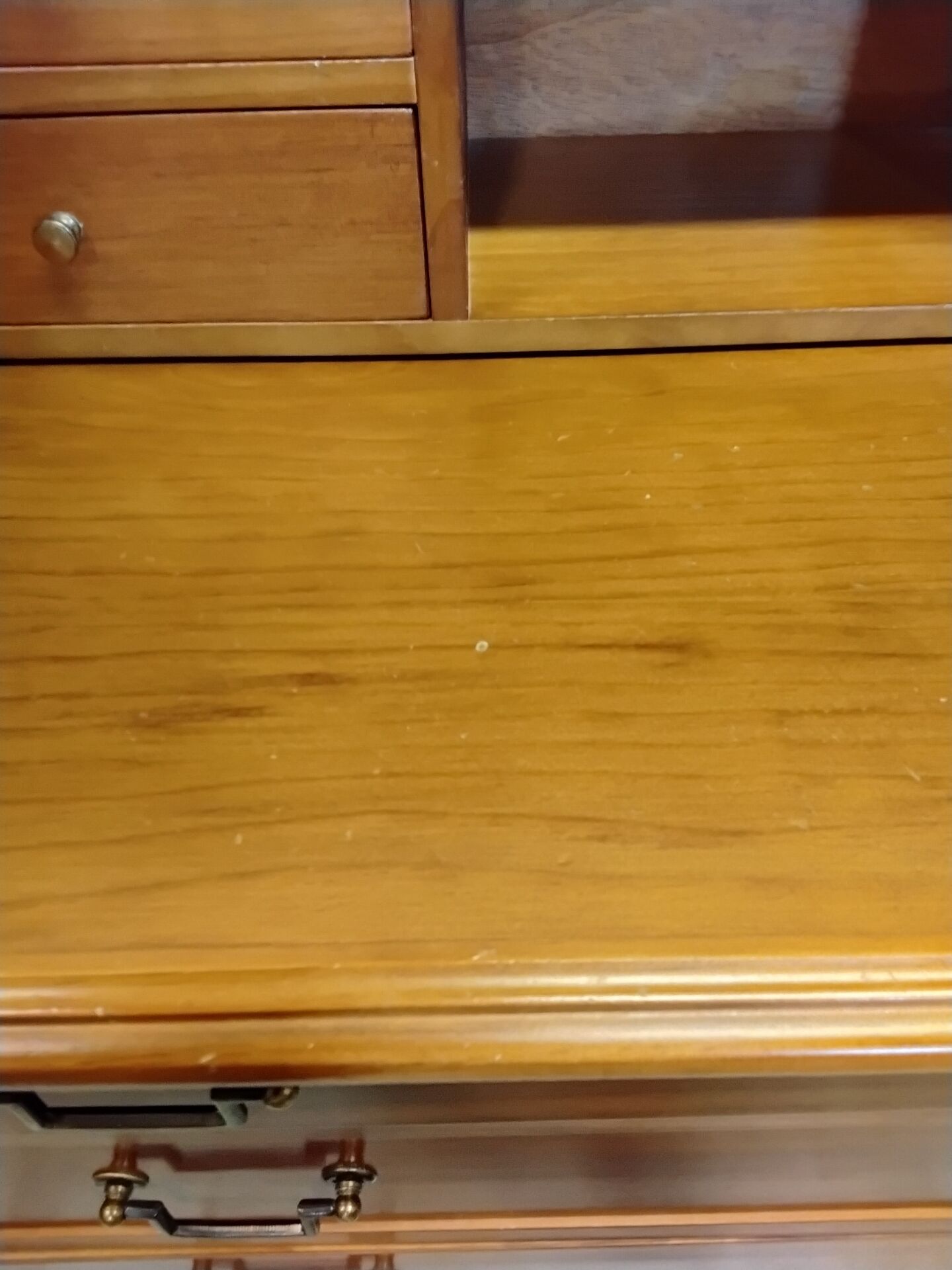 Wooden curtain secretary