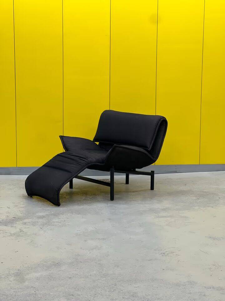Vintage Black Veranda Armchair by Vico Magistretti for Cassina
