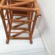 Rattan wicker storage cabinet with 3 vintage drawers