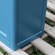 Vintage deep blue Parisian sideboard & natural wood top