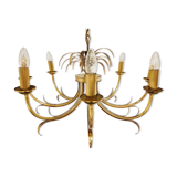 Brass pineapple chandelier, 1970s