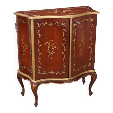 Vintage bar cabinet in baroque style, gilded wood, Italy, 20th century.