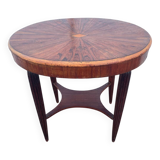 Oval table in rosewood and sycamore
