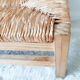 Banc enfant en bois et paille, vintage