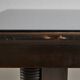 Large Robust Dinig Table with Carved Legs and Glass Top
