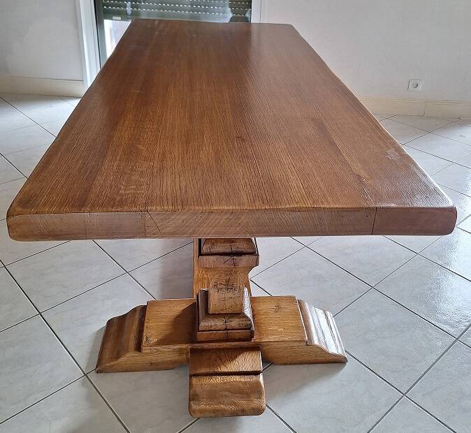 Table de repas style Monastère en chêne massif
