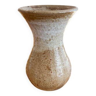 Beige stoneware vase