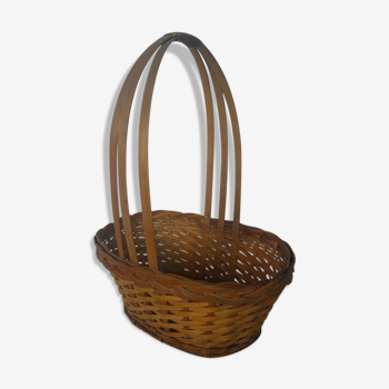 Triple handhelz wicker basket