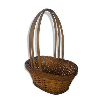 Triple handhelz wicker basket