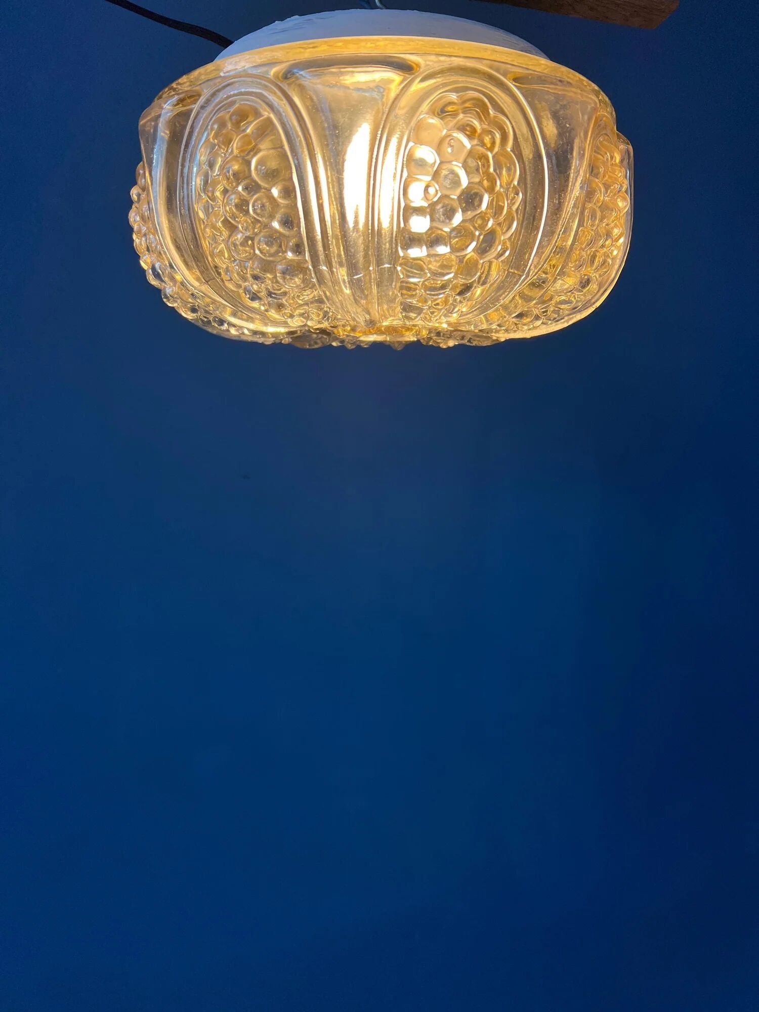 30s flush mount glass ceiling lamp