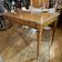 Louis XVI Directoire desk table richly inlaid, brass belt and 2 drawers, 19th century