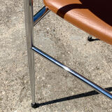 Chair skaï chrome brown