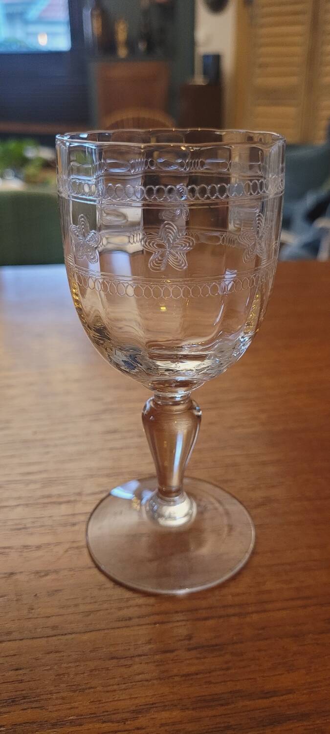 Late 19th century stemmed glasses