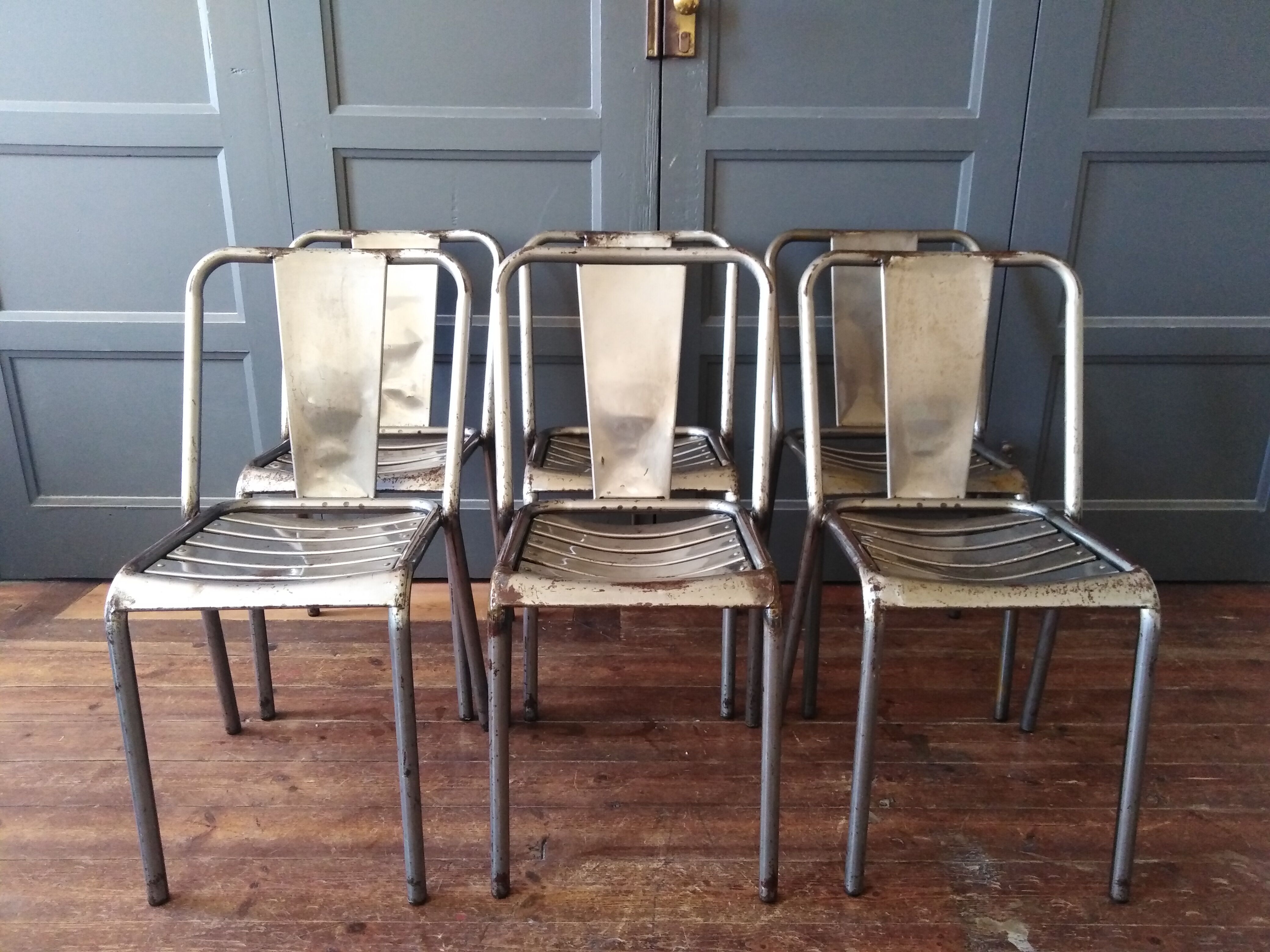 6 Tolix bistro chairs