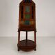 Porte-manteau / porte-parapluies Art Déco en chêne unique – Design obélisque des années 1920 avec vitrail