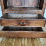 Walnut cabinet with Louis Philippe mirror door