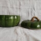 Vintage pumpkin ceramic pot