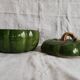Vintage pumpkin ceramic pot