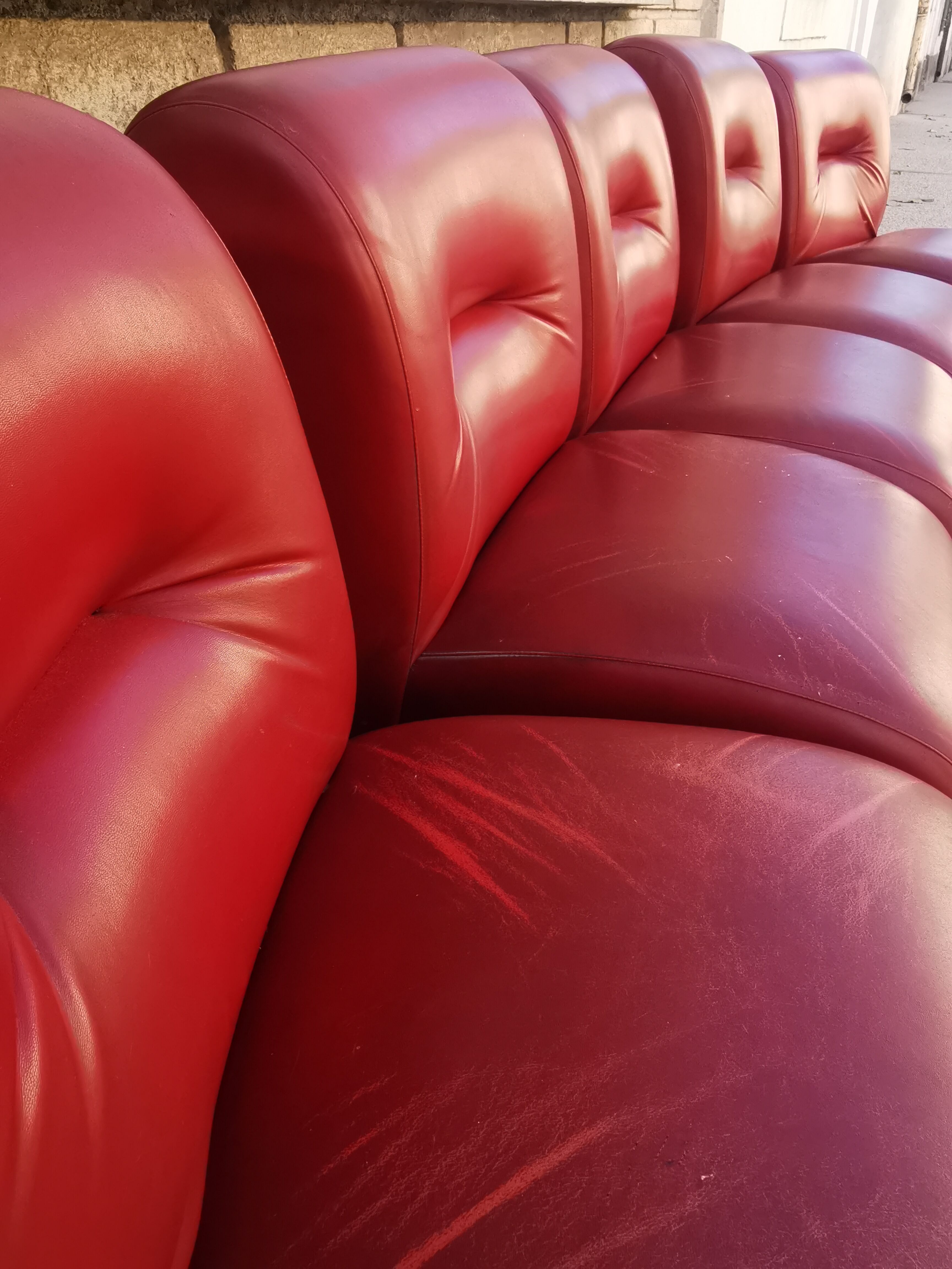 Suite of 5 vintage modular armchairs 60s