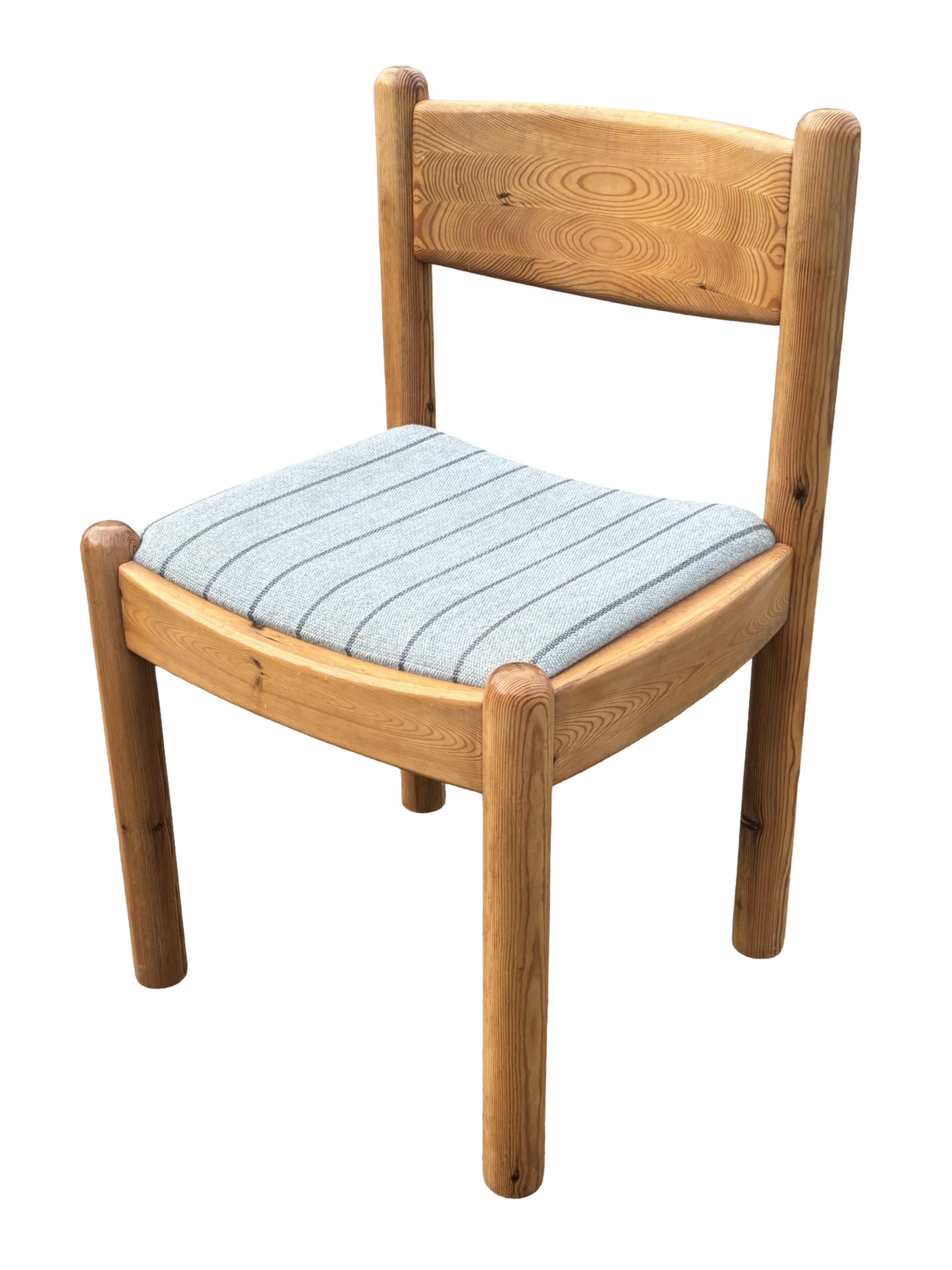 Vintage set of four Pinewood dining chairs Denmark