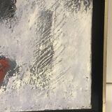 Oil on canvas abstract contemporary work entitled "composition" signed duminil (frank)