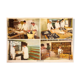 Affiche "Boulangerie" publiée par Harrasser und Überla Bayreuth Wandtafelserie « Notre artisan » 1963