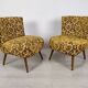 Bench and 2 vintage cocktail armchairs