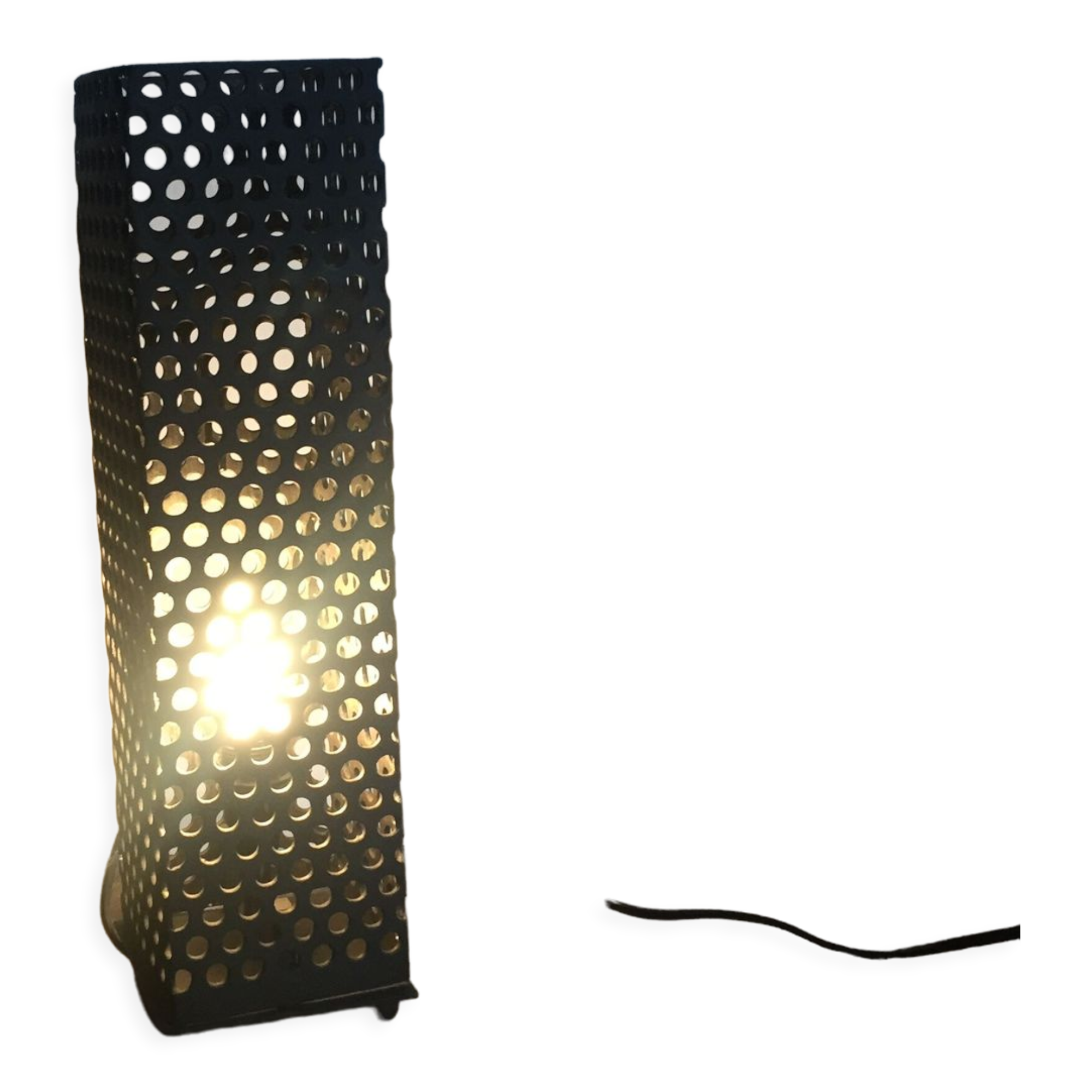 Matte black designer metal lamp
