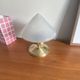 Antique table lamp with pointed glass globe and brass base, antique vintage lighting fixture LAMP-7345