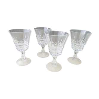 Set of 4 crystal wine glasses from Arques Model Pompadour