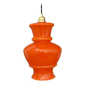 Suspension globe vintage XL en opaline orange