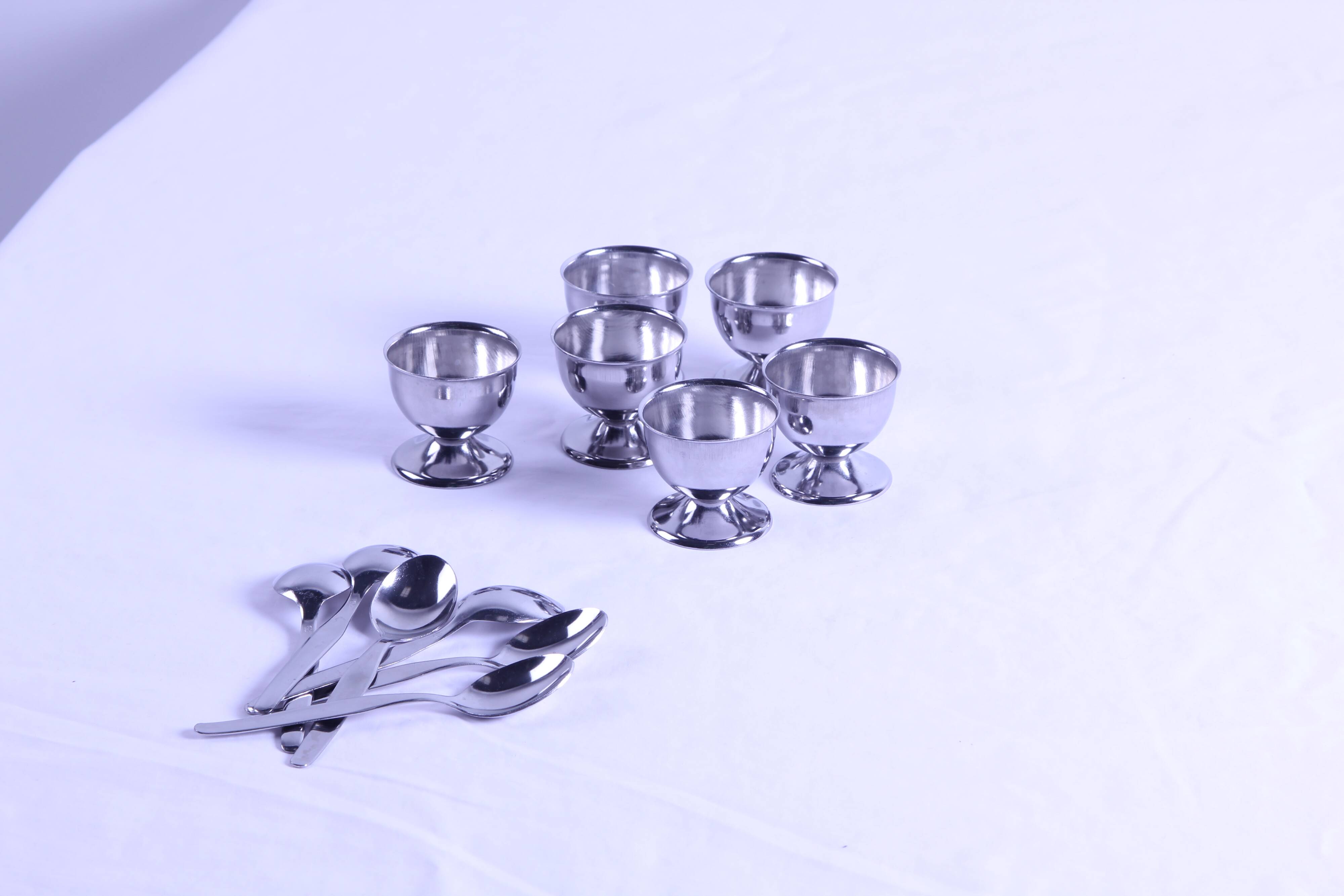 Guy Degrenne vintage metal egg cup set