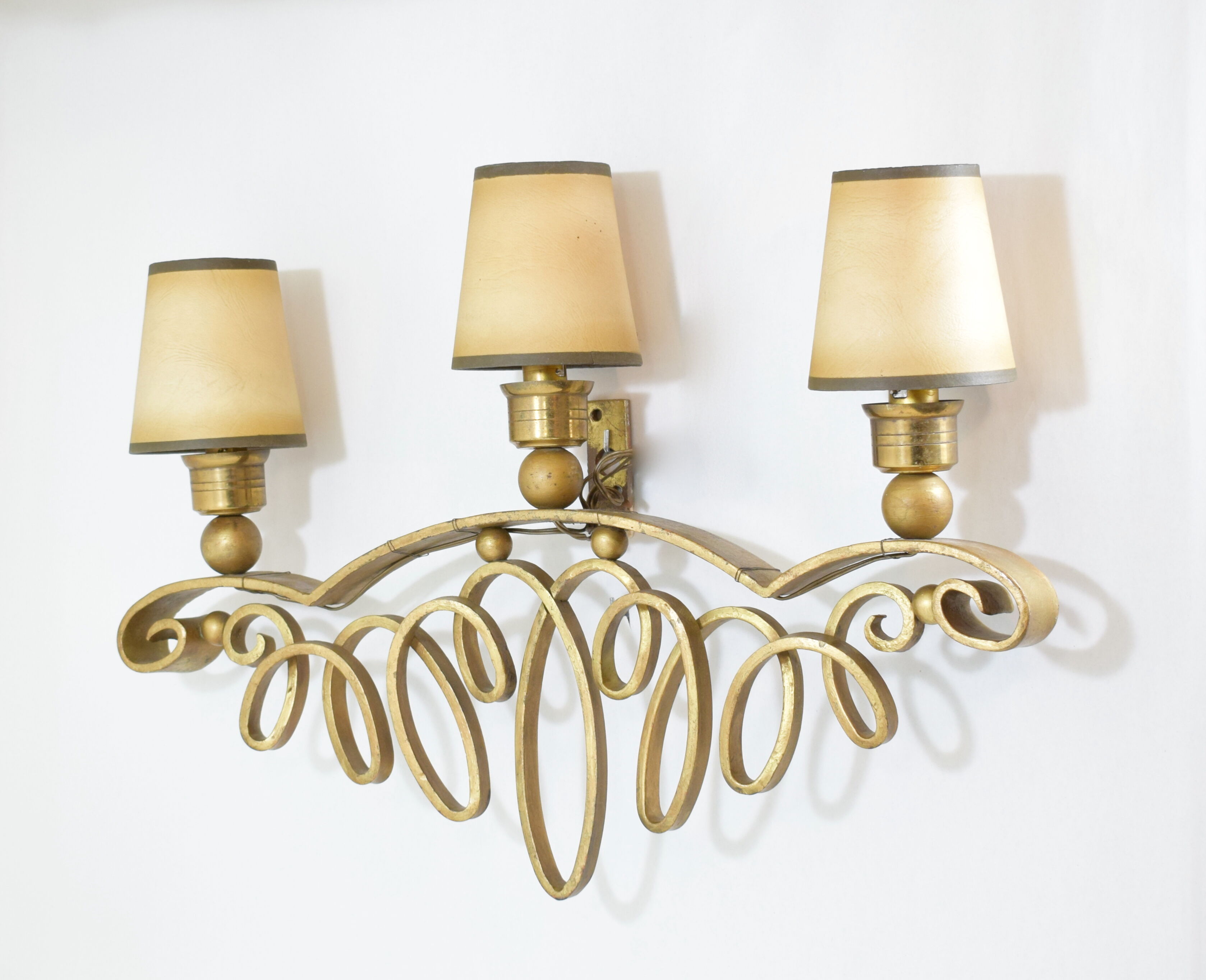 Pair of 1950 wall lights, Raymond Subes