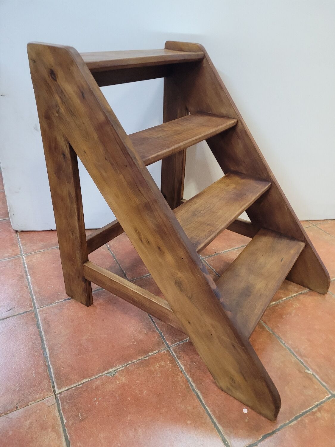 Stepladder or wooden staircase