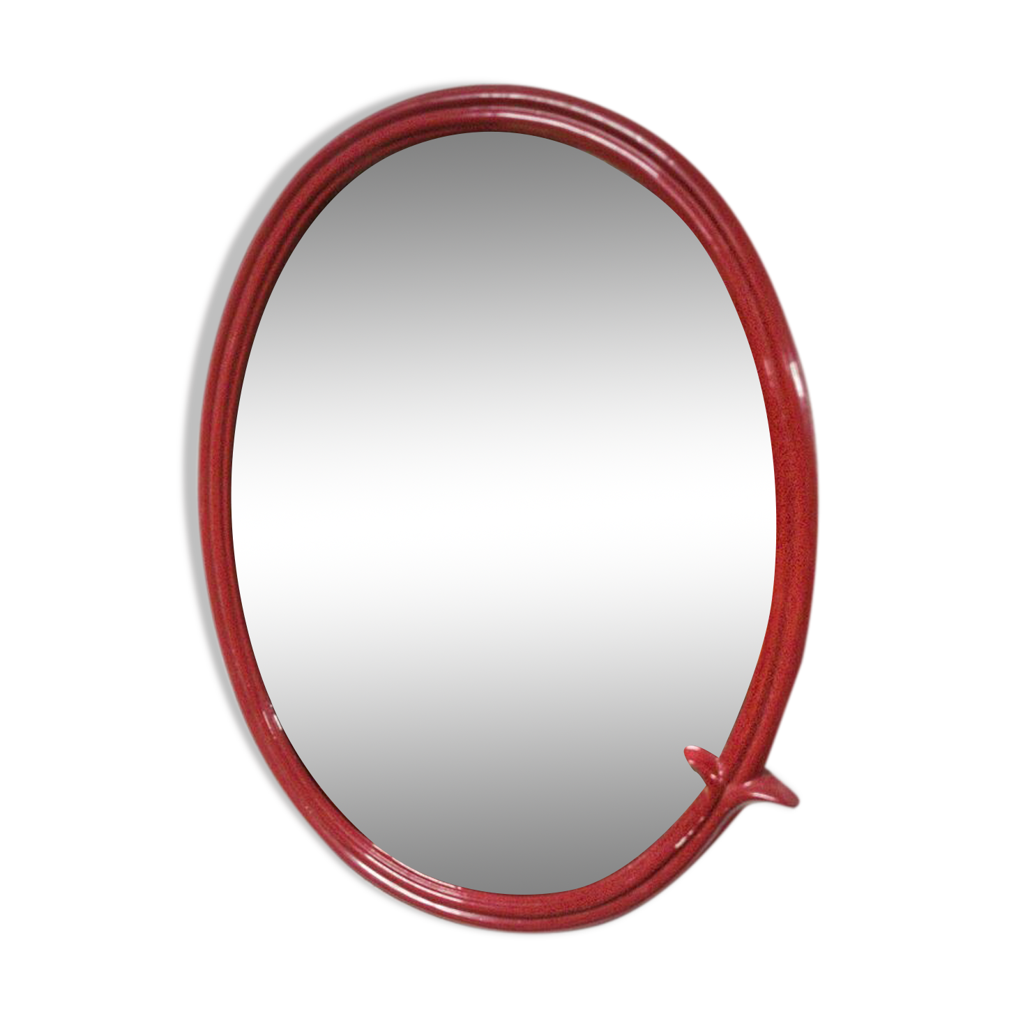 Oval cast iron mirror 39x49cm