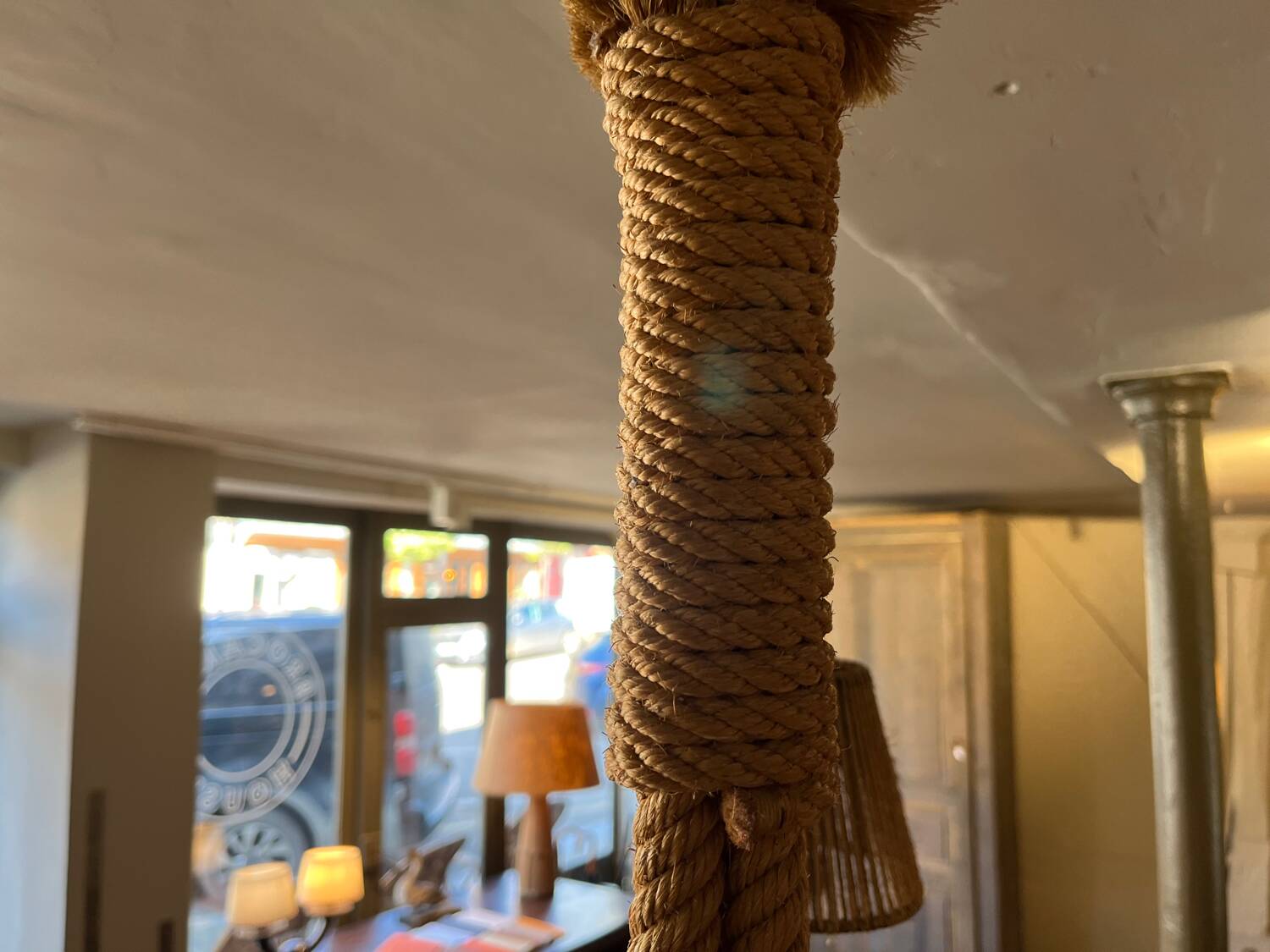 Cord chandelier 1970 Berthes Glasser