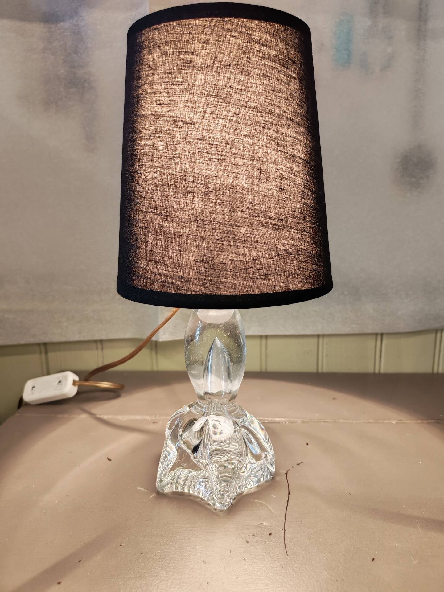 Vintage glass lamp base