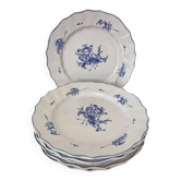 Set of 6 antique Boch Frères plates
